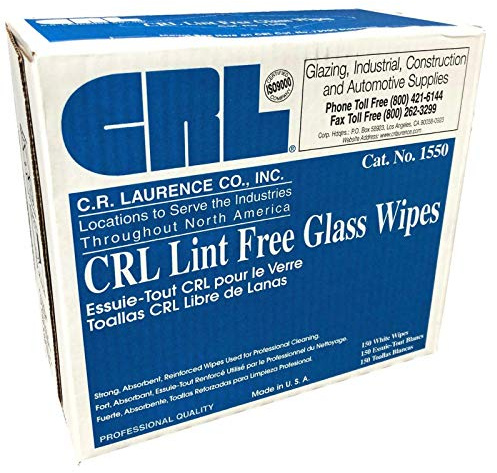 CRL Lint Free Glass Wipes in Pop Up Dispenser Box by CR Laurence