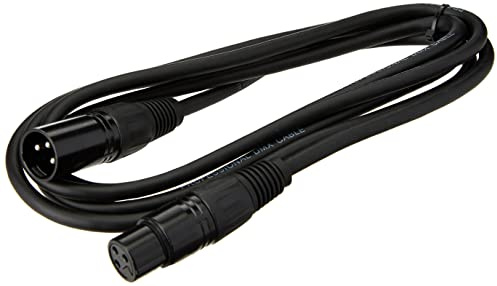 Pulse PLS00266 DMX Lead, 3 Pin XLR Male to Female, 2m, Black