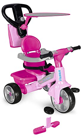 FEBER- Tryke Baby Plus Musik Rosa, Dreirad (Famosa 800010210)