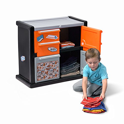 Step2 Hot Wheels Race Car Schrank für Kinder | Schrank für das Kinderzimmer aus Kunststoff 41x80 cm