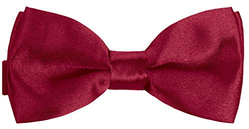 BomGuard Kinder Fliege Kleinkind einfarbig,dunkelrot leicht bordeaux