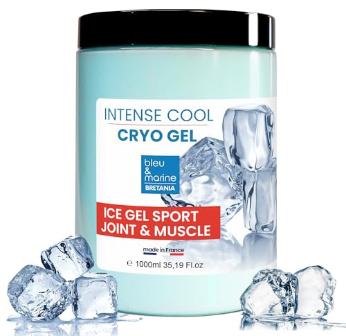 bleu & marine Bretania - Gel Frío Profesional 1000ml | Alivio Muscular y Articular | Efecto Refrescante | Mejora Circulación | Reduce Hinchazón | Absorción Rápida, Claro, 1 l