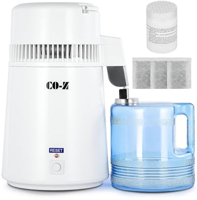CO-Z Water Distillers, Pure Distilled Water Machine for Home Countertop Table Desktop, 4L Distiller Water at Home, 4 Liter Water Purifier to Make Clean Water for Home Use