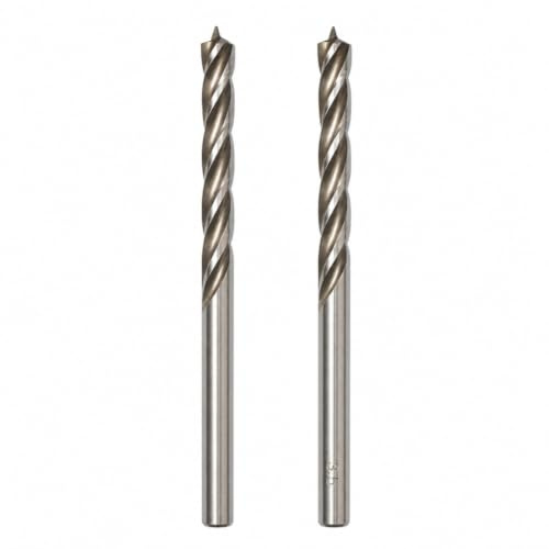 jjw-germany 2 St. HSS-G Präzisions Holzbohrer Spiralbohrer (D= 4,0 mm) mit Zentrierspitze