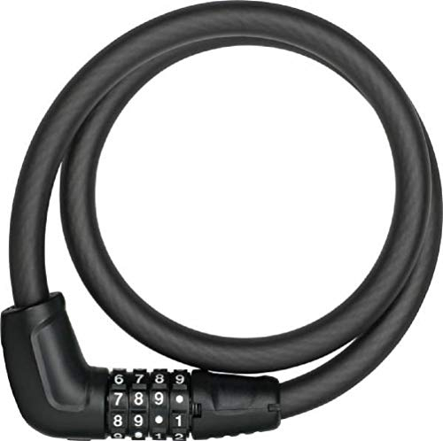 ABUS Kabelschloss Tresor 6412C - Zahlenschloss, indiviudell einstellbar - Stahlkabel mit Kunstoffummantelung - ABUS-Sicherheitslevel 4 - 85 cm, Schwarz