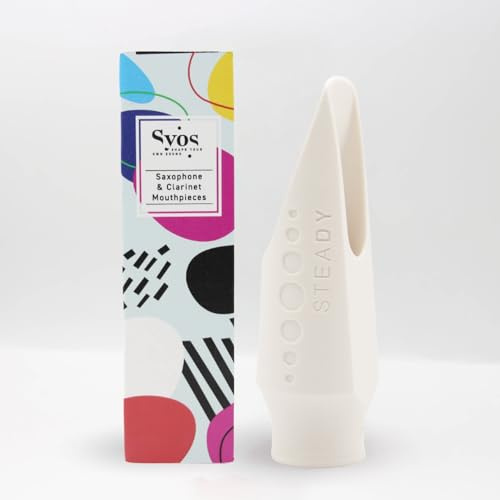 Syos Alto Saxophone Mouthpiece, Steady Model, 5 Tip Opening, Arctic White, Improve the Sound of your Sax with this Easy-To-Play, Flexible and Homogeneous Alto Sax Mouthpiece