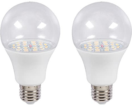 SJDWDX 2 Pack Indoor Plant Grow Light Bulb, LED Full Spectrum Plant Light Bulb, 12W E27 Grow Bulb, Growing Light for Indoor Potted Plants, Greenhouse, Garden, Hydroponic