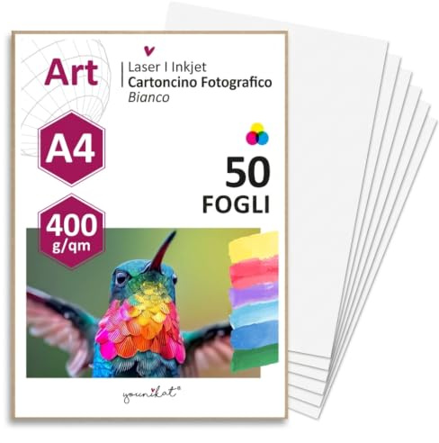 younikat Cartes Bristol Vierges A4, 50 Cartons, 400 g/m² - dv1006