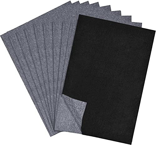 50 Blatt Kohlepapier – 22,9 x 33 cm Transferpapier, großes schwarzes Graphit-Texturpapier, Kopierpapier, DIY, Malerei, Kunsthandwerk zum Nachzeichnen, Muster auf Holz, Keramik, Leinwand