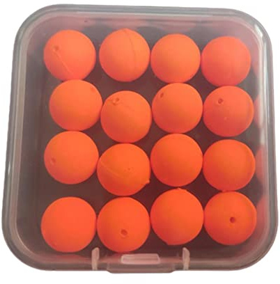 JINSBON Angeln Schwimmer Bälle, Ultraleicht EPS Schaum Auftrieb Ball Angeln Float Strike Indikator Angeln Zubehör, 12mm 16pcs-orange