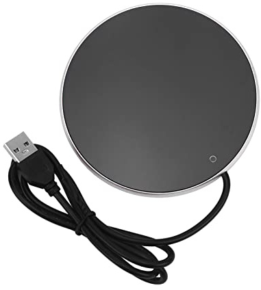 Kaffemugg Värmare, Usb-muggvärmare Litet Ljus Smart USB-ljus för Hemmakontor Reser Silver Legami Dryckesvärmare 55°C Konstant Temperatur 3 Nivåer (Silver)