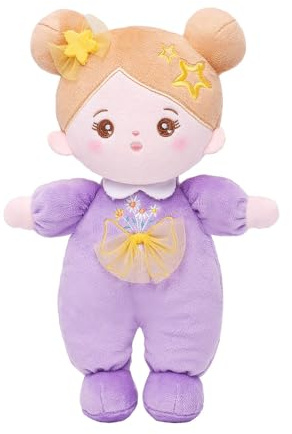 OUOZZZ 25cm lila Stoffpuppe - weiches Kuscheltier für Babys ab 3 Mo
