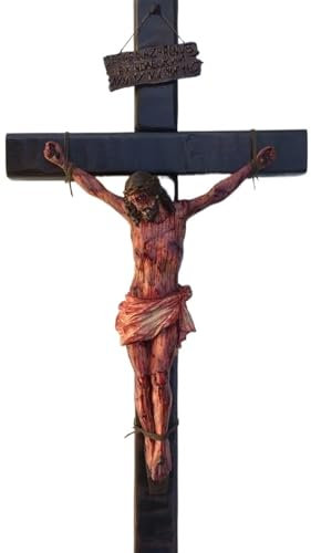 Crocifisso Realistico Fatto A Mano, Croce Da Parete Crocifisso Della Passione Per La Decorazione Della Casa