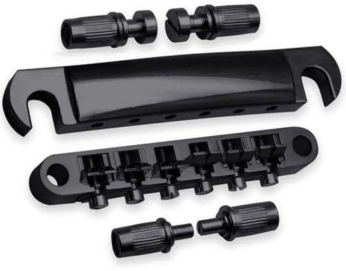 RuiJOTWAT Tune-O-Matic Bridge Saitenhalter Sattelbrücke für LP SG E-Gitarre, Schwarz
