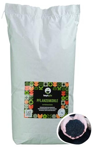 keep it grün Pflanzenkohle 7kg (23L) - fein gemahlen | feinkrümelig & staubarm, für Boden, Kompost, Terra Preta & Trenntoilette, Wasser- & Nährstoffespeicher, ohne Zusätze