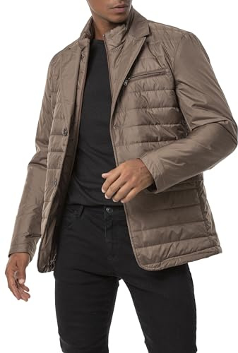 Redbridge Veste matelassée pour homme - Style blazer élégant avec aspect duvet - Légère veste de transition, marron, L