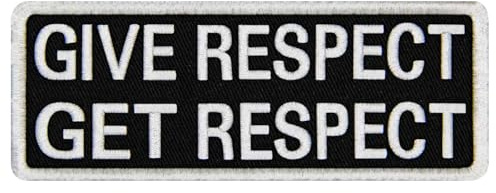 EmbTao Give Respect Get Respect Patch Tygmärke Broderad Morale emblem fästkrok och ögla emblem