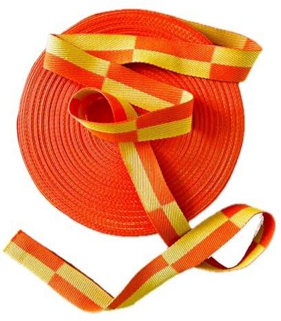 UGOJUDO Rouleau de Ceinture de karaté 50 mètres 100% Coton Made in France (Jaune/Orange)