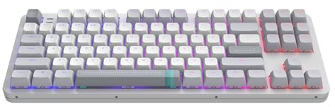 Dark Project ALU87A DAYLIGHT - Mechanische Gaming-Tastatur | ANSI ENG | Hot-Swap | G3MS Zircon Speed Geschmierte Schalter & Stabilisatoren | Flex Gasket Mount | Aluminium | TKL 80% | RGB | Wired