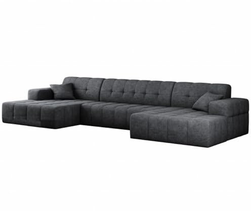Friderik BALIA hörnsoffa U 350 cm – lyxig och bekväm U-formad soffa för ditt vardagsrum (Perfect Harmony 90)