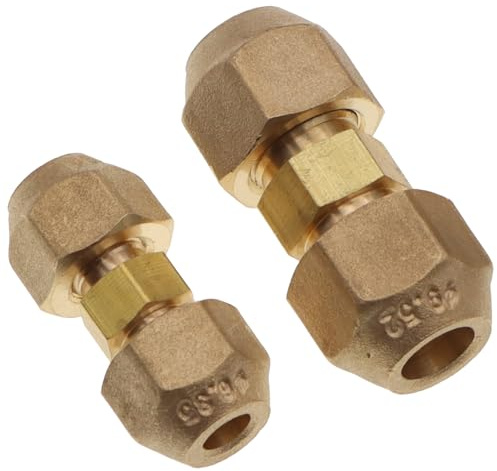 Kupferrohrverlängerung für Klimaanlage, 6.35mm und 9.53mm, Schlagmutter, Gelenk-Doppelverbinder, Zwischenanschlusskopf, freies Schweißen, passend für Rohre mit 6.35mm und 9.53mm Durchmesser