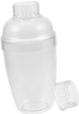 COLLBATH Criba Vibradora De Plástico De Mezclador De Bebidas Con y Colador Vaso Mezclador Transparente Superior Para Preparar Té y Leche