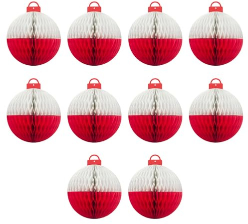 Fluxioxtna 10 piezas sofisticadas de decoración de fiestas temáticas de pesca, esfera de papel para mesas y decoraciones colgantes de techo