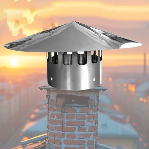 Weatherproof Chimney Cap with Umbrella Design, Prevents Rain and Animal Intrusion for Fireplace Protection