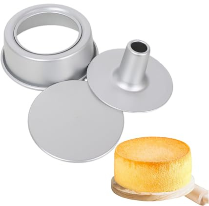 Tube Moold Bakiing - Stampo per torta in chiffon, teglia per budino in chiffon, teglie rotonde per torte, padelle antiaderenti, stampo da forno, utensili da cucina rotondi in alluminio per cupcake