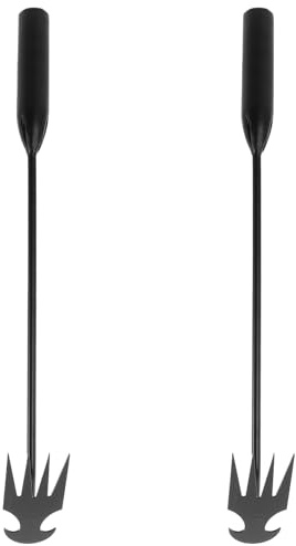 SUPVOX 2piezas Pala De Jardinería Multifuncional Desherbador Extractor De Césped De Acero Inoxidable Herramienta para Desherbar y Trasplantar Jardín