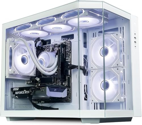 ionz Gaming Desktop PC, Ryzen 7 7700X, Nvidia RTX 5070 Ti 16GB OC, 32GB DDR5 RGB RAM, 2TB NVMe SSD, 120MM AIO, Windows 11, 850W 80+ PSU - White Apex