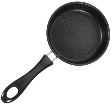 GARVALON Padella Mini Pratica e Resistente in Acciaio Inox per Induzione Antiaderente per Cucinare Uova e Bistecche a Casa