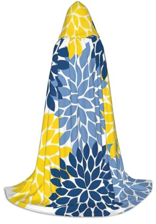SDEGTHO Dahlia Pinnata Costume de fête d'Halloween Cape à capuche pour adolescents Sorcière Vampire Sorcière Bal Mascarade Ball Cosplay Gear