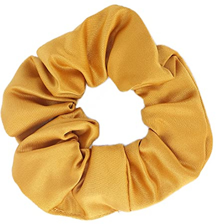 XOYIXOYI Hårsnodd för kvinnor, flickor, mjuk, elastisk hästsvanshållare, armbandstillbehör, inga skador på hårsnoddar för dagligt bruk, bröllop, fest, skola, (gul)