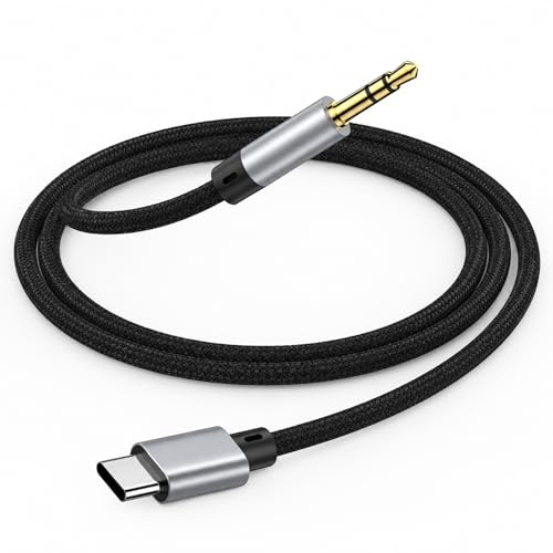 TAKUZA Aux Kabel USB C 1,5M, USB C auf Aux Kabel 3,5mm Klinkenkabel | Typ-C auf Klinke Audio Adapter fuer Auto, Kopfhoerer, Lautsprecher, Kompatibel mit iPhone 15/16/17, Galaxy S24/S23, iPad