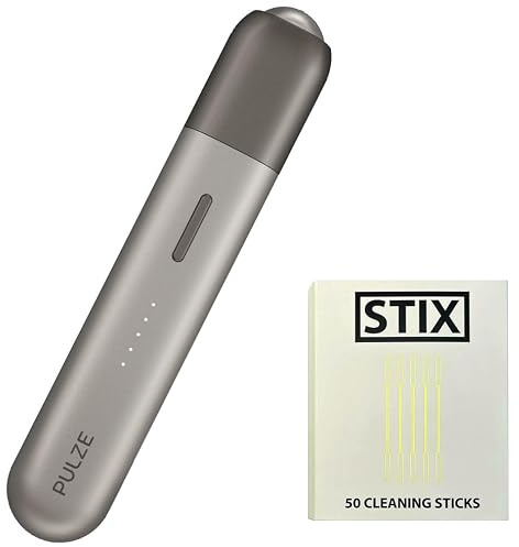 PULZE 3.0 Riscaldatore di tabacco 50 bastoncini per la pulizia STIX Argento