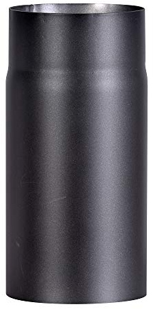 FIREFIX R120/2 Ofenrohr aus 2 mm starken Stahl (Rauchrohr) in 120 mm Durchmesser, für Kaminöfen und Feuerstellen, Senotherm, schwarz, 250 mm lang