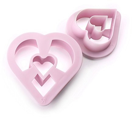 IBILI 794550 Set 2 CORTADORES Doughnut Corazon