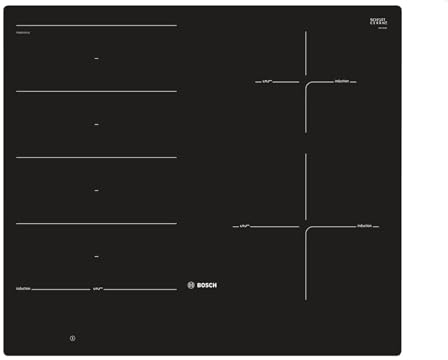 Bosch PXE601DC1E - Piano cottura a induzione con 4 campi di riscaldamento