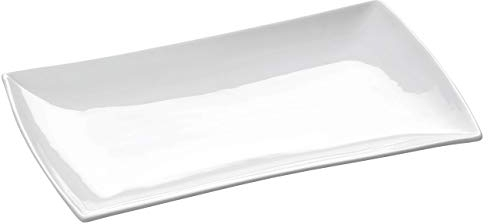 Maxwell & Williams JX250032 Platte eckig 26 x 15 cm – Porzellan Weiß – Serie East meets West – in Geschenkbox
