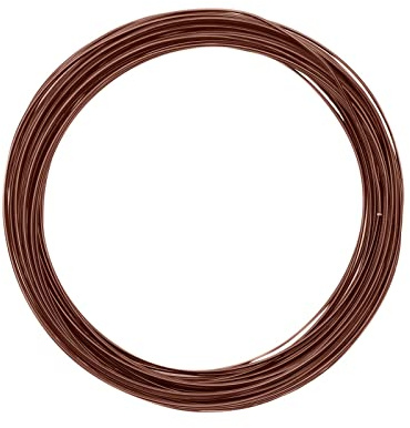 Vaessen Creative 24239-009 Aludraht Schmuck, Biegsam, Aluminium, braun, 1 mm x 10 m