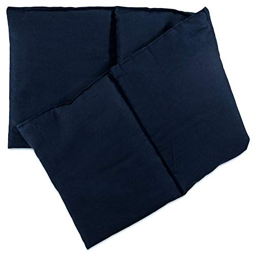 4-Kammer Leinsamenkissen 20x60cm groß - dunkelblau - Wärmekissen & Kältekissen - Körnerkissen