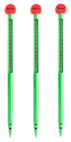 Lantelme 3 Stück Kompostthermometer Set | 32 cm -10 bis +110°C | Effiziente Überwachung des Komposts und Förderung der Zersetzung | Analoges Gewächshaus Thermometer für Garten und Komposter