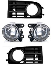 HZ-DESIGN Satz Nebelscheinwerfer NSW mit Blenden HB4 Klarglas für kompatibel mit Golf V 5