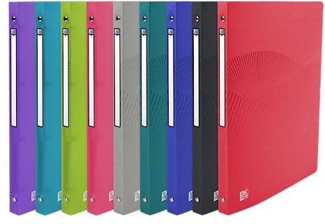 Oxford Osmose Ring Binder A4 Spine 20 mm 4 Round Rings Polypropylene Cover Assorted Colours