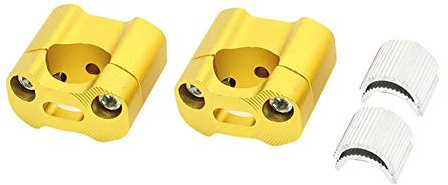 Lenker Riser, Asduaro 1Pair 22mm 28mm Universal Motorrad Lenker Clamp Zurück Aluminium Modifizierte Teile Motorrad Lenkergriffe Lenkeradapter für Schmutz Fahrrad ATV Motorrad Modifikation Gold