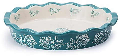 Wisenvoy Pie Pan Ceramic Pie Dish Pie Plate Deep Dish Pie Pan Non-Stick Pie Pans for Baking Pie Pans Pie Dishes