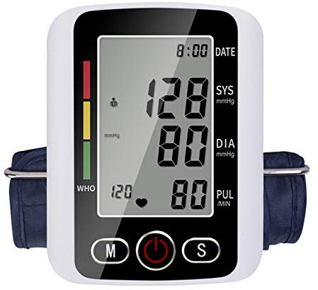 JMYSD Monitor De Presión Arterial Portátil, Medidor De Presión Arterial Inteligente para El Hogar Tipo Brazo con Función De Memoria De 99 Mediciones