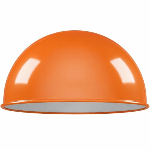 LEDSone Lampenschirm aus Metall, einfache Montage, Retro-Industrie-Deckenbeleuchtung, Hängelampenschirm (Orange)