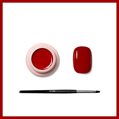 Red Solid Cream Gel Nail Set With Brush Gel Paint For Nails Art Uv Gels Polish Gel Nail Polish Kit Gel Polish Set For Nail Polish Gel Nails Hand Painting Gel For Nail Art